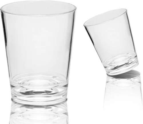 Miniatura 6 de DISCOUNT PROMOS Vasos de chupito de plástico translúcido de 1.5 onzas, juego de 10, paquete a granel, acrílico, ideal para bodas, fiestas