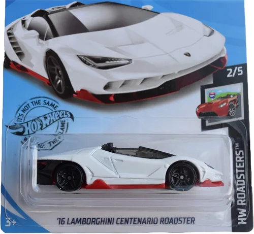 Miniatura 2 de Hot Wheels Escala 1:64 Blanco '16 Lamborghini Centenario Roadster 170/250, Coche