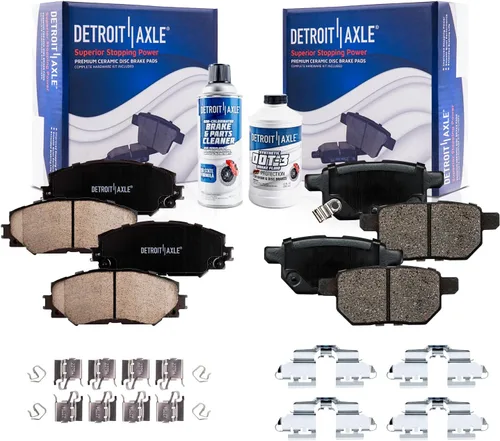 Miniatura 26 de Detroit Axle - Kit de freno trasero para Ford Fusion Lincoln MKZ Zephyr Mazda 6 Mercury Milan, repuesto de pastillas de freno de cerámica