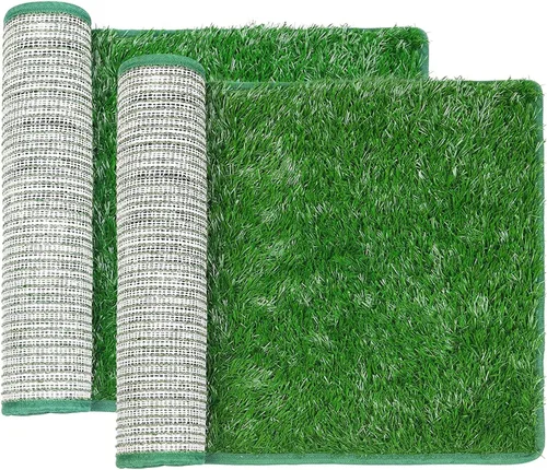 Miniatura 5 de LOOBANI Almohadillas para orinar para perro, almohadillas de hierba artificial para perro para bandeja de orinal, hierba falsa para que los perros