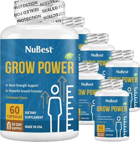 Grow Power - Potente fórmula de crecimiento de altura para niños (10 +) y adolescentes, apoya el crecimiento saludable de la altura, la salud