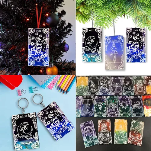 Miniatura 3 de Moldes de resina para cartas de tarot, 22 moldes de arcanos principales para tarjetas de bricolaje, llaveros, joyas