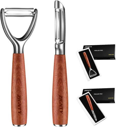Miniatura 7 de Pelador de Verduras de Acero Inoxidable, Peladores de Patatas Premium para Cocina, Pelador Giratorio Ultra Agudo para Frutas y Verduras, Pelador