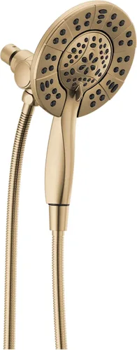 Miniatura 11 de Delta In2ition - Cabezal de ducha doble 2 en 1 de 4 ajustes con rociador de mano, cabezal de ducha desmontable negro mate con manguera, cabezal