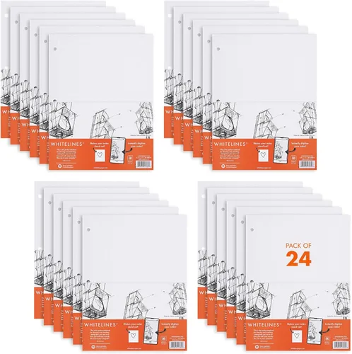 Miniatura 13 de ROARING SPRING Whitelines - Cuaderno de espiral de alta calidad, 5 x 5 con rayas, 11 x 8.5 pulgadas, 70 hojas, descarga digitalmente tus notas