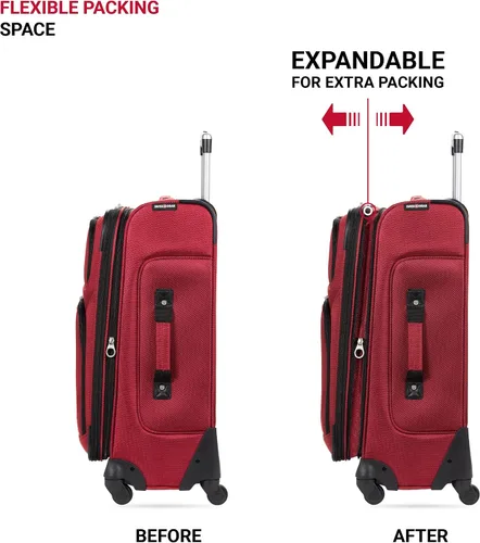 Miniatura 5 de SwissGear Equipaje expandible Sion Softside, Borgoña, 3 Piece Set (212527), Sion Softside - Equipaje expandible