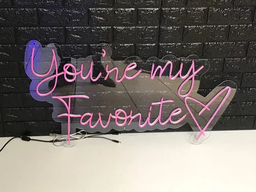 Miniatura 4 de Letrero de neón LED You're my Favorite fabricado en Estados Unidos