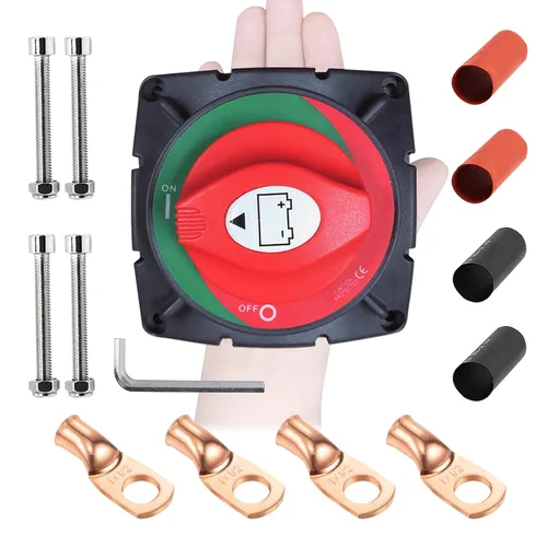 Miniatura 12 de Ampper - Interruptor de desconexión de batería 12V - 48V, interruptor de desconexión de batería marina con terminales para cortar la alimentación