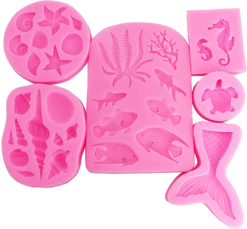 YuBoBo Juego de moldes de silicona de unicornio – Orejas de cuerno de unicornio 3D y adornos para tartas de pestañas (6 piezas) para decoración de