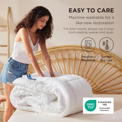 Miniatura 5 de Bedsure - Edredón de color liso Blanco