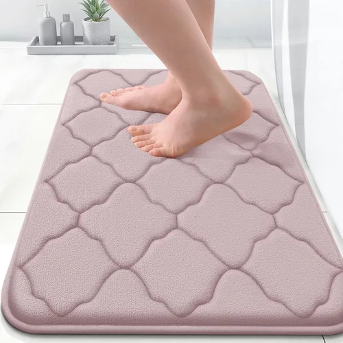 Miniatura 260 de OLANLY Alfombra de Baño de Espuma Viscoelástica de 24 x 16 pulgadas, Ultra Suave y Absorbente, Alfombras de Baño Antideslizantes, Cómodas, Lavables