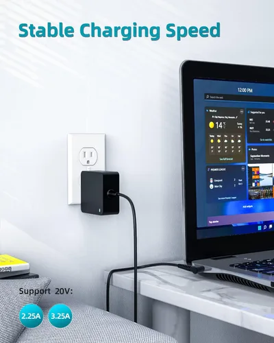Miniatura 6 de Cargador de 65 W y 45 W apto para portátil Lenovo Yoga Ideapad 710 710S 720 720S 510 520 530 510S 520S 530S, cable de 7.5 pies de largo, enchufe