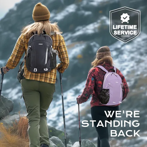 Miniatura 6 de VPBAGE Mochila de Senderismo Resistente al Agua de 15L, Mochila Pequeña de Viaje al Aire Libre, Mochila Ligera de Día con Bucles para Herramientas