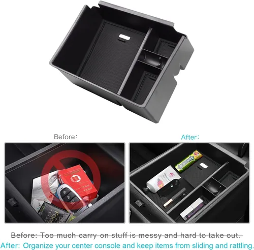 Miniatura 3 de CDEFG Bandeja organizadora de consola central para Santa Cruz 2022 2023 2024 2024 Tucson Limited Hybrid SEL Caja de almacenamiento para reposabrazos