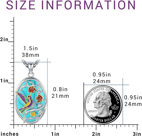 Miniatura 72 de Joyas de turquesa para mujeres y hombres de plata de ley 925 con colgante de urna para cenizas, collar con medallón de imagen, martillo de Thor