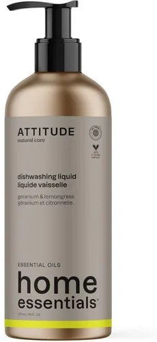ATTITUDE Jabón para platos, verificado por EWG, ingredientes a base de plantas y minerales, productos domésticos veganos y libres de crueldad