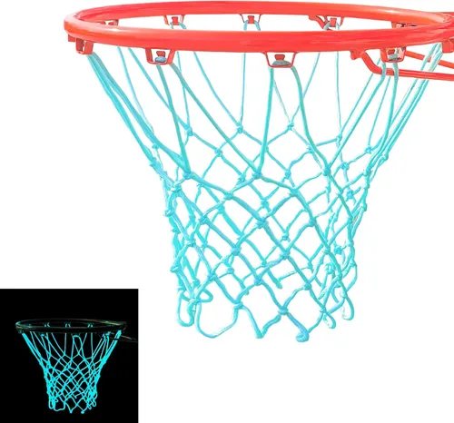 Miniatura 10 de 2 redes de baloncesto de luz nocturna, repuesto de red de baloncesto, red de baloncesto rosa que brilla en la oscuridad, accesorios de baloncesto