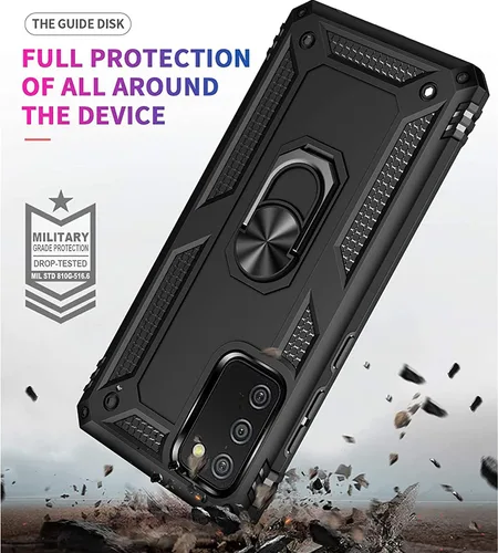 Miniatura 4 de TJS Funda compatible con Samsung Galaxy A03S, con protector de pantalla de vidrio templado, soporte magnético con soporte magnético resistente y Azul