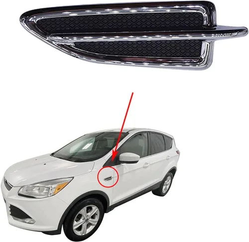 LABLT Reemplazo de moldura de emblema cromado delantero izquierdo para escape 2013-2015 sustituye a FO1266100 CJ5Z16228AA