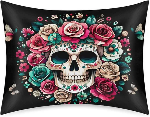 Miniatura 46 de Funda de almohada de satén de unicornio rosa lindo para cabello y piel, tamaño estándar, funda de almohada de seda suave de satén refrescante