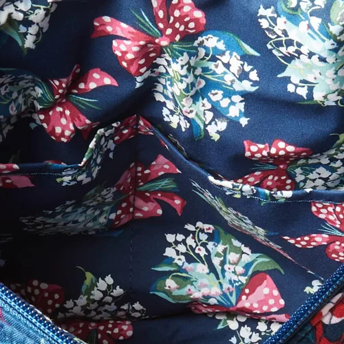 Miniatura 5 de Vera Bradley - Bolsa cruzada de algodón para mujeres en movimiento