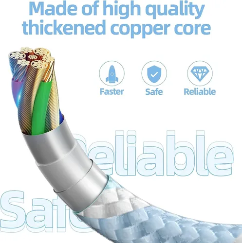 Miniatura 3 de MenoSupp Paquete de 3 cables USB C a Lightning de 6 pies de carga rápida para iPhone de carga rápida tipo C a Lightning para iPhone 14 13 12 11 Pro