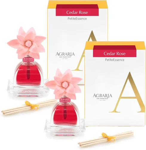 Miniatura 7 de Agraria Juego de difusor de varillas de bálsamo, Air Essence y Petite Essence Luxury Fragrance Duo con aceites esenciales naturales, flores de sol