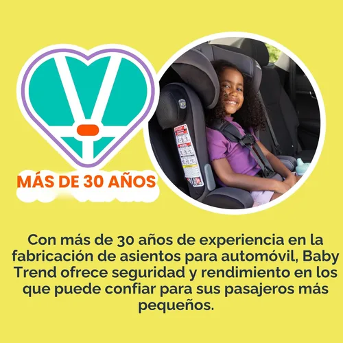 Miniatura 10 de Baby Trend Hybrid SI - Asiento elevador combinado 3 en 1 con protección contra impactos laterales, Dash Plum