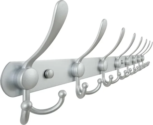 Miniatura 52 de Dseap - Perchero para pared, 5 ganchos triples, resistente, acero inoxidable, riel de gancho de metal para abrigos, sombreros, toallas, bolsos
