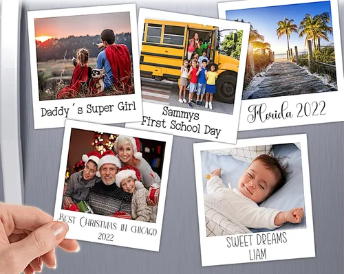 Imán premium – Taquilla de nevera con foto personalizada – Regalos de fotos magnéticas personalizadas, guarda tus mejores fotos (2.5 pulgadas),