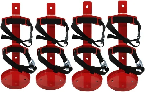 Soporte de metal para extintor de incendios, resistente, compatible con extintores de incendios de 5 libras (5 libras, 4 piezas)