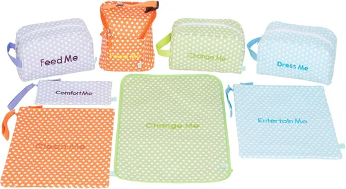 Miniatura 9 de Easy Baby - Pañal, biberón y suministros - Bolsas organizadoras y cambiador - Cambio, alimenta, viste y límpiame (paquete de 8 Brooklyn)