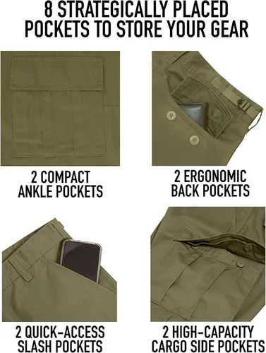 Miniatura 4 de Rothco - Pantalones vintage estilo paracaidista, relajados, estilo cargo con diseño de camuflaje vintage