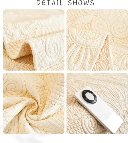 Miniatura 6 de Funda de Sofá de Lujo de Algodón Vintage con Bordado, Funda de Cojín de Asiento con Textura Floral 3D Estilo Bohemio, Funda Acolchada para Sofá