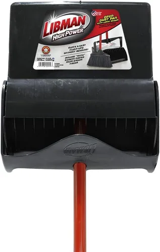 Miniatura 2 de Libman Commercial 919 - Juego de recogedor y escoba para vestíbulo (tapa abierta), 41 pulgadas de largo, 12 pulgadas de ancho, negro/rojo