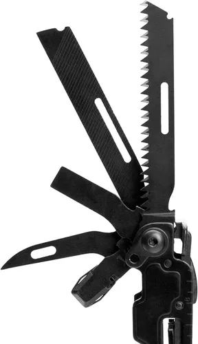 Miniatura 6 de SOG PowerAccess Deluxe Multiherramienta de Acero Inoxidable de Servicio Pesado Todo Uso con Funda de Nylon, Dos Hojas de Cuchillo, Abrelatas y Negro