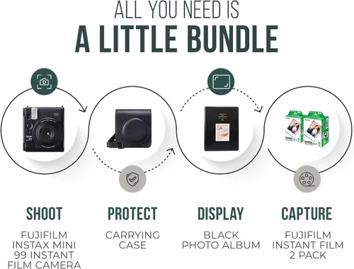 Miniatura 2 de Fujifilm Instax Mini 99 - Cámara de película instantánea con estuche para cámara Instax Mini 99, álbum de fotos (108 unidades) Paquete de 2