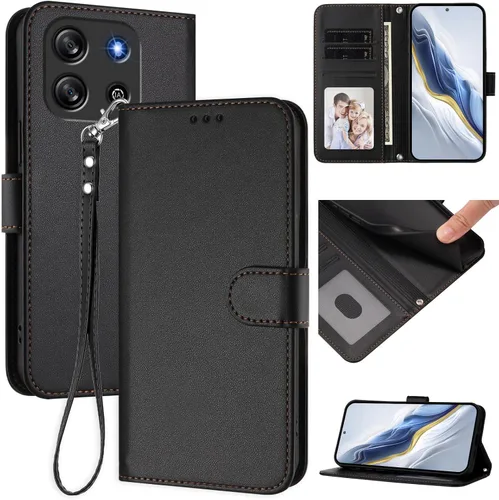 Funda abatible compatible con Blackview Oscal Flat 1c 【Correa con cordón】【Cartera con ranura para tarjeta】【Funda para teléfono】【Cierre magnético】