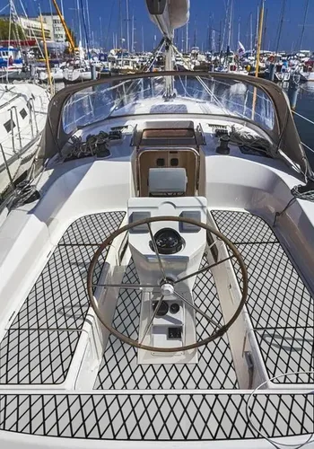 Miniatura 111 de Suelo de Barco de Espuma EVA Cubierta Marina Antideslizante Autoadhesivo para Lancha Motora Barco de Pesca RV Yate Kayak Piscina gris oscuro y azul.