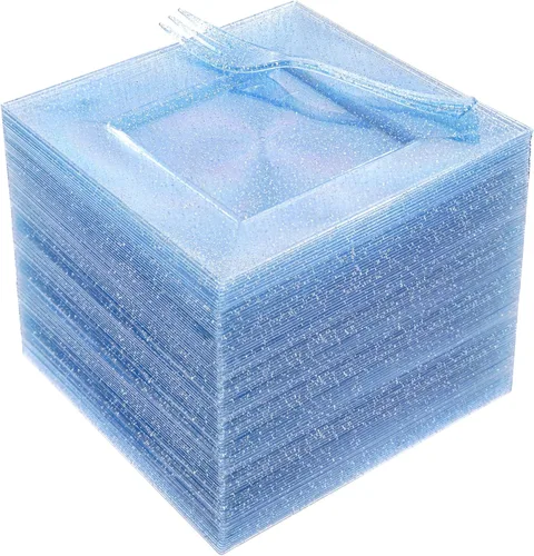 Miniatura 10 de DaYammi 200 platos de postre dorados, incluyendo 100 platos de aperitivo de 6 pulgadas, 100 tenedores de plástico de 5.7 pulgadas, platos cuadrados