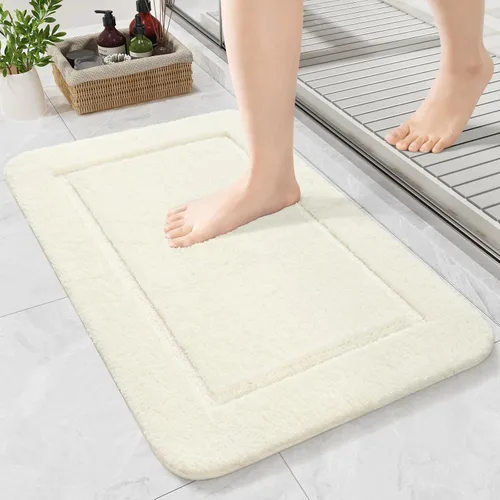 Miniatura 35 de LOCHAS Alfombras de baño, alfombra larga de baño de 24" x 60", alfombra antideslizante lavable para baño, alfombra suave y gruesa absorbente