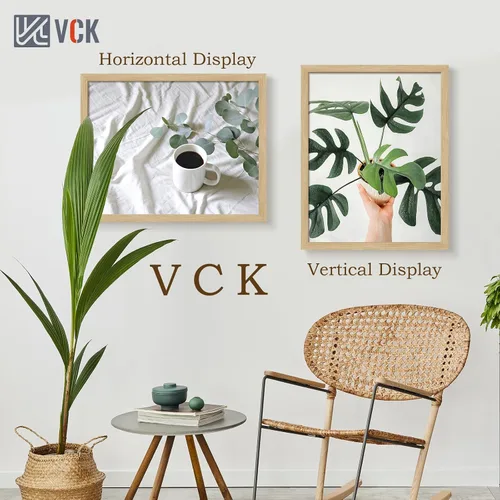 Miniatura 40 de VCK Marcos para póster de madera maciza de 22.375 x 34 pulgadas, marco de fotos A1 negro con montaje en pared, paquete de 3
