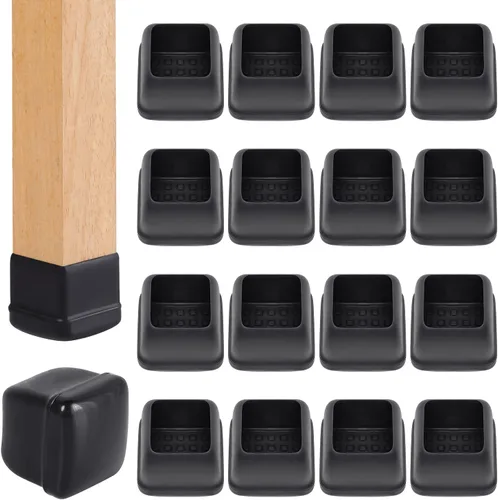 Miniatura 21 de Ezprotekt Deslizadores de patas de silla para alfombra, 8 piezas rectangulares para alfombras, almohadillas para muebles, tapas protectoras de patas