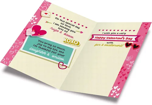 Miniatura 2 de Prime Greetings Tarjeta para el día de San Valentín para nieta, fabricada en Estados Unidos, ecológica, tarjeta gruesa con sobre de alta calidad