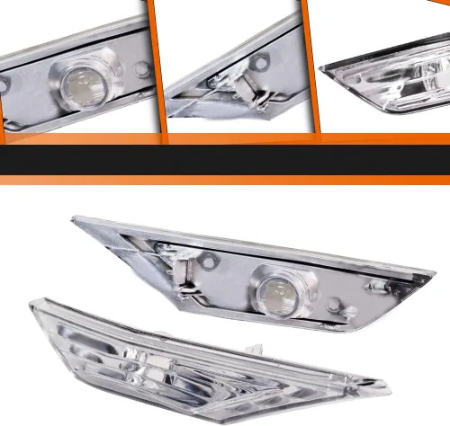 Miniatura 3 de Juego de luces indicadoras de giro de lentes transparentes blancas LED completas ADIIL para parachoques delanteros Compatible con Honda Civic 10ª