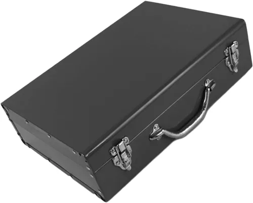 Caja de herramientas de metal grueso, caja organizadora de herramientas portátil con asa, pequeña caja de almacenamiento para artesano, automotriz y