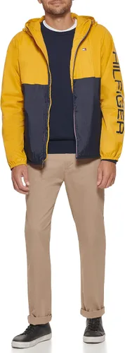 Miniatura 3 de Tommy Hilfiger - Chaqueta impermeable con capucha para hombre, ligera, para lluvia
