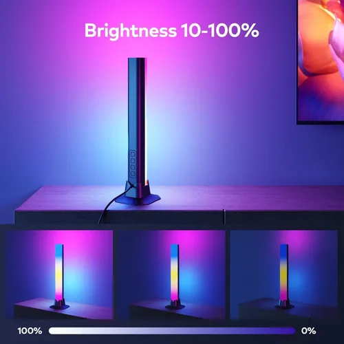 Miniatura 4 de MIHEAL Lámpara LED RGB con barra de luz, kit de inicio de torre de iluminación inteligente con control remoto para PC, TV, sala de juegos y carcasa