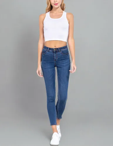 Miniatura 7 de Camiseta sin tirantes, de algodón para mujer, de espalda cruzada
