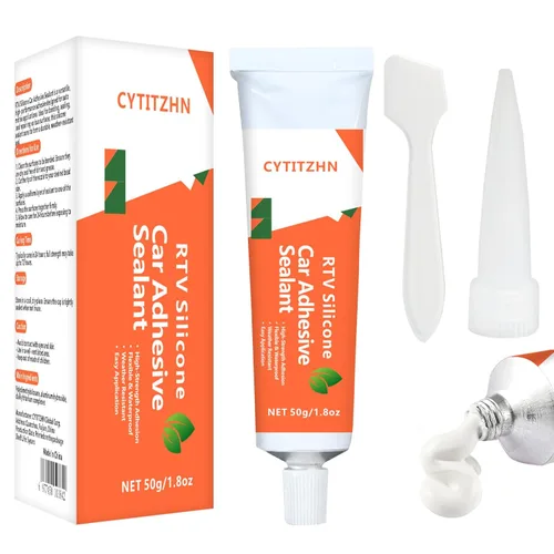 RTV Adhesivo sellador de silicona, 100% impermeable, fuerte adherencia, resistente al encogimiento y a las grietas, calafateo multiusos para Blanco